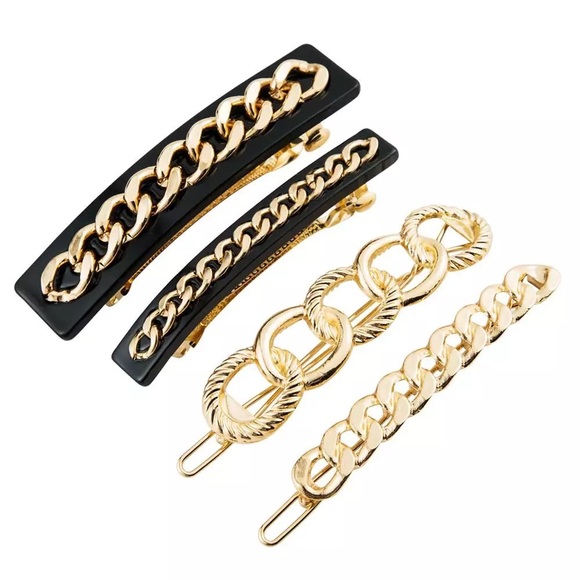 Chain metal hair clips accessories - Picture 2 of 5